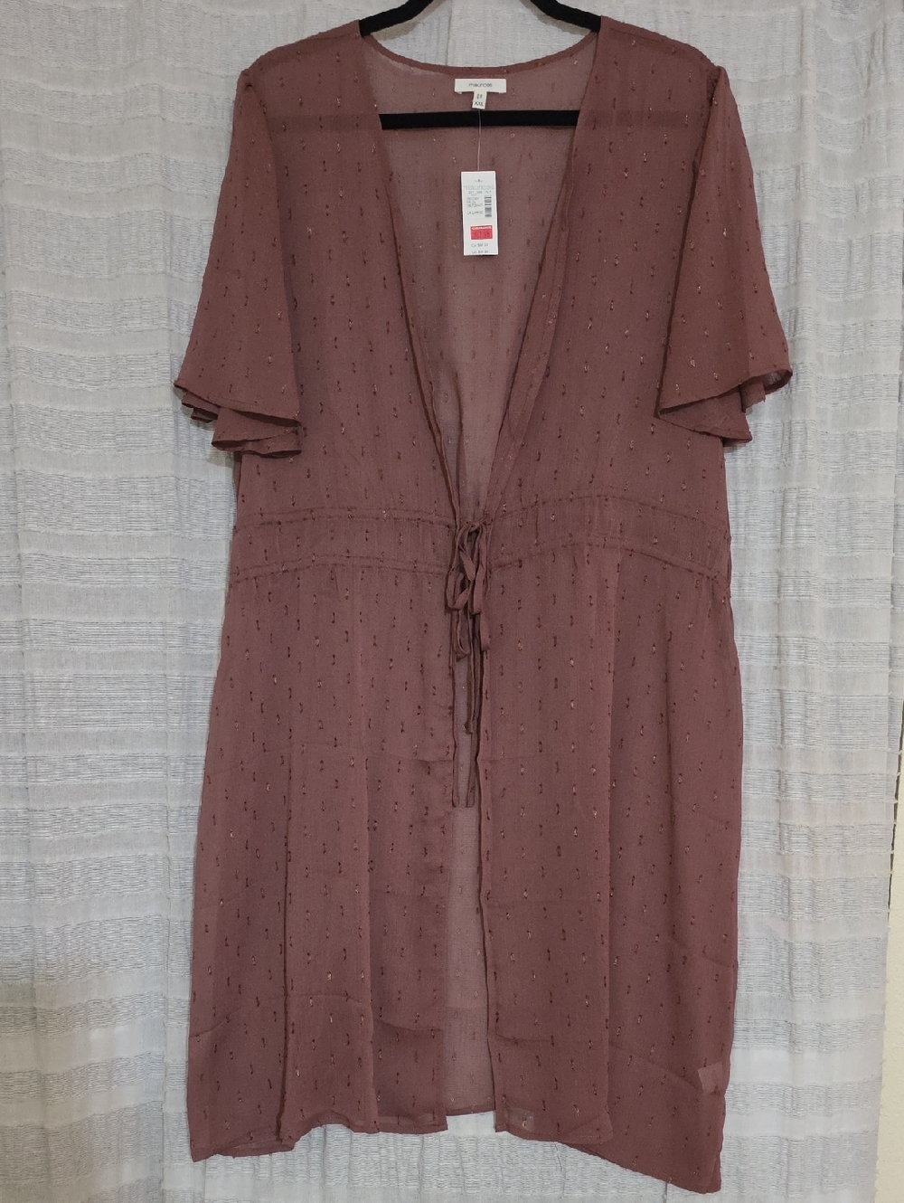 Maurices Sheer Tie-Front Kimono